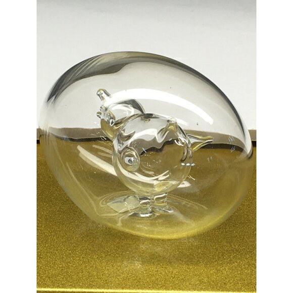 Vintage Hand Blown Art Glass Egg with Chicken Inside Decorative Made in Italy - Picture 12 of 15